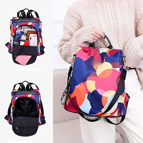 Vista 7 de Mochila impermeable antirrobo para mujer, de día, ligera, para la escuela