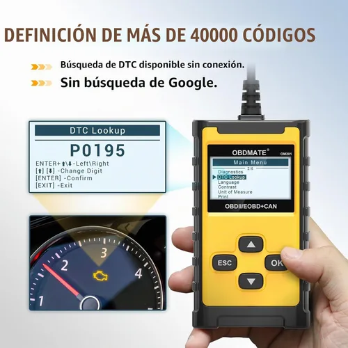 Vista 6 de Verifique el lector de código del motor, herramienta de diagnóstico OBDMATE