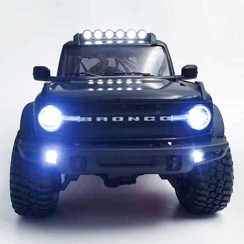 Vista 4 de 1:18th RC Car Roof Rack LED Light Bar para TRX4M Bronco 1/18 RC Crawler Car Upgrades Piezas