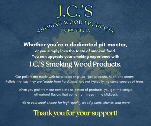Vista 6 de J.C. 's Smoking Madera Pellets – 9 Lb – Bolsa para Apple