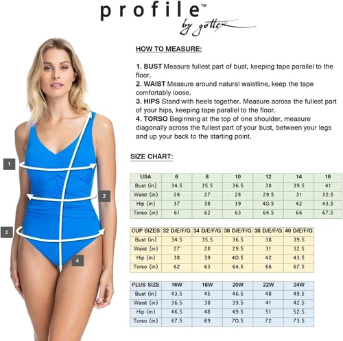 Vista 4 de Profile by Gottex Traje de baño tankini estándar con cuello redondo para mujer