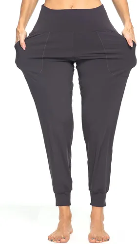 Vista 2 de Pantalones deportivos con bolsillos para mujer, resistentes al agua, ligeros, para entrenamiento, atletismo, viajes, campamento