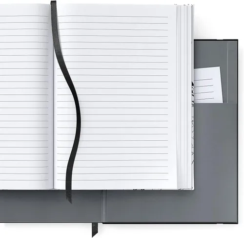 Vista 3 de ARTEZA Cuadernos de diario, juego de 2, 6 x 8 pulgadas, 96 hojas, diseño de perros y negro, cuadernos estéticos con papel rayado suave