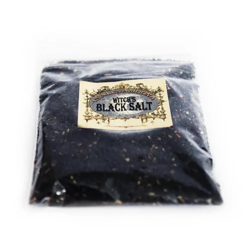 Vista 4 de UnaLunaMoona Sal negra ritual, para protección en hechizos wiccanos, brujería y empático. Suministros de bruja-metafísica-brujería, cargados bajo