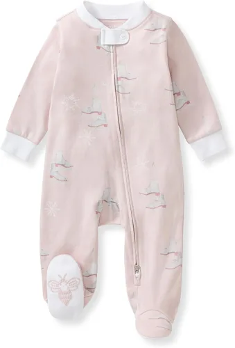 Vista 16 de Burt's Bees Baby Pijama con pies de algodón orgánico para niña Cozy Teddies - Paquete de 1