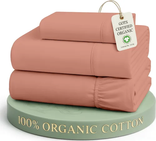 Vista 58 de LANE LINEN - Juego de 2 sábanas de fibras largas 100 % algodón orgánico, percal de fibras largas, ultrasuave y transpirable, para colchones de hasta