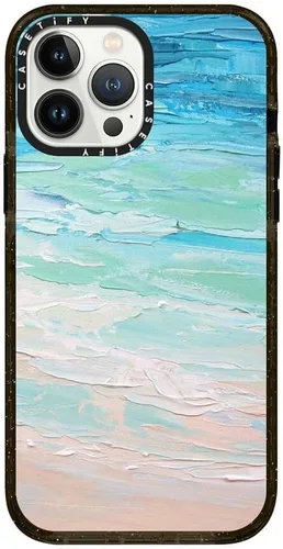 Vista 372 de CASETiFY Funda Impact para iPhone 13 [Protección contra caídas de grado militar 4X de 8.2 pies/Compatible con Magsafe] - #1 Mom - Transparente