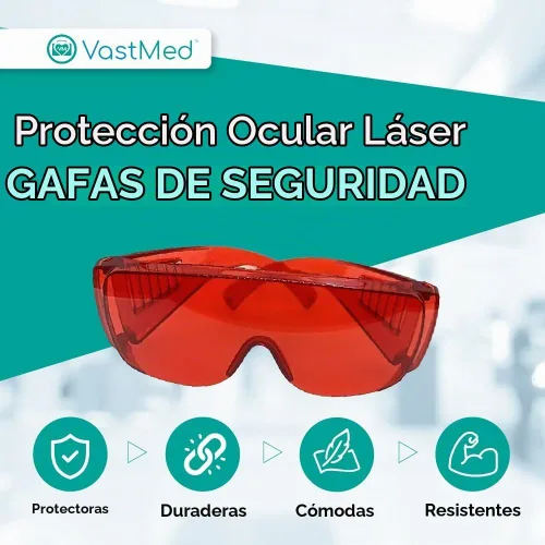 Vista 2 de Gafas protectoras rojas de grado dental Gafas de seguridad Gafas de protección ocular Gafas dentales para blanquear los dientes luz