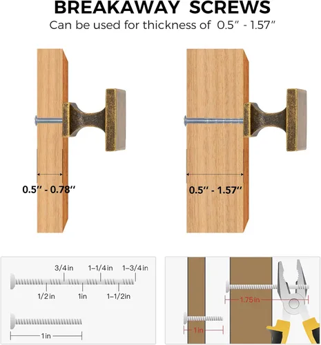 Vista 3 de Paquete de 30 manijas para gabinete de cocina color latón envejecido, accesorios de hardware para cajones y aparadores, manijas cuadradas