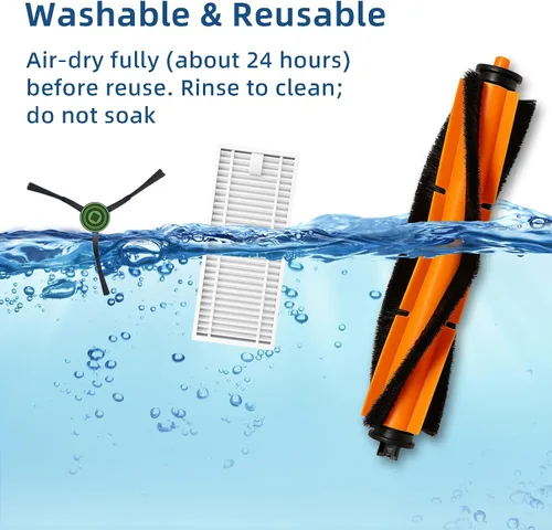 Vista 9 de SmartClean V4 7997 Accesorios para Ionvac SmartClean V4 Kit de piezas de repuesto para aspiradora robot de vaciado, 2 cepillos principales