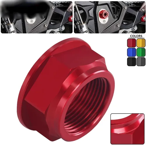 Vista 2 de TCHAU Kits de carrocería para motocicleta eje de rueda trasera tuerca Tornillo para Yamaha MT-03 2006-2018 2017 2016 2015 2014 2013 YZF-R3 2015-2018