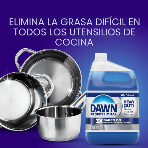 Vista 6 de Dawn Professional Detergente Jabón Lavavajillas Manual de Servicio Pesado para Ollas y Sartenes, 1 Galón (Caja de 2)