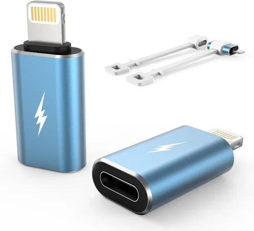 Vista 10 de TechMatte - Juego de 2 adaptadores USB C hembra a Lightning macho, 2.2A de carga y transferencia de datos, compatible con iPhone 14, 13, 12, 11, XS