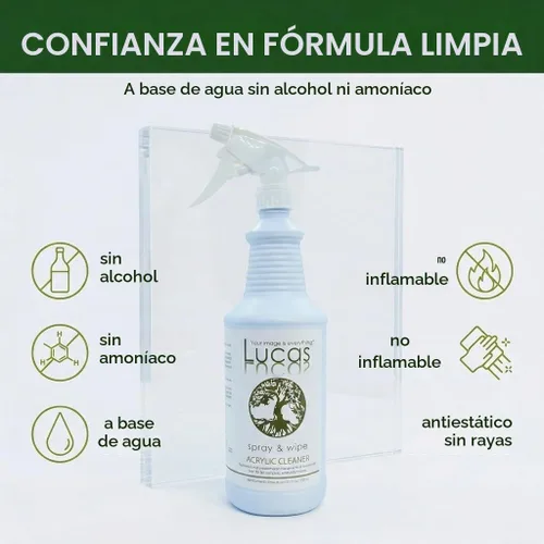 Vista 4 de Lucas - Limpiador de plástico acrílico sin rayas en aerosol