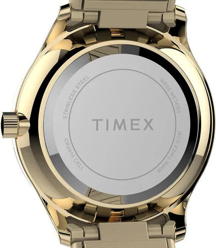 Vista 5 de Timex - Reloj moderno de 1260pulgadas para mujer fácil lectura DoradoBlanco Gold-ToneWhite