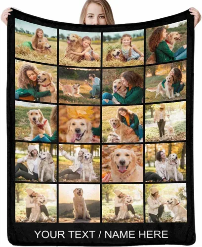 Vista 23 de Artsadd Manta conmemorativa personalizada con fotos para la pérdida de perros y gatos, manta conmemorativa personalizada, regalos de memoria amorosa