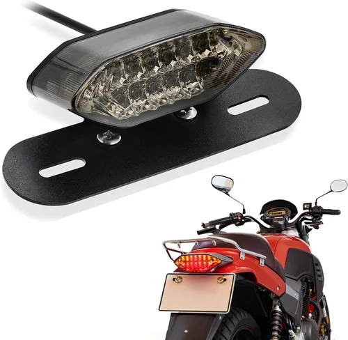 Vista 10 de Luz trasera universal de 15 ledes para motocicleta