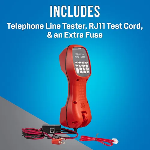 Vista 6 de Jonard Tools TBS-100 - Juego de probador de línea telefónica analógica con clips ABN
