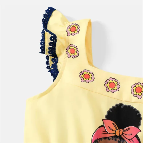 Vista 3 de L.O.L. Surprise! Mameluco de manga volada boho para niña niño amarillo 6-12 años
