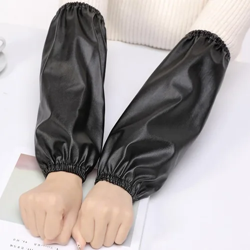 Vista 9 de ULTNICE Fundas impermeables para brazos, 2 pares de protectores de brazo a prueba de aceite, fundas elásticas para cocinar, lavar platos