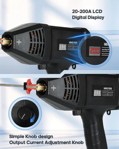 Vista 3 de Máquina de soldadura de mano, máquina de soldadura eléctrica portátil, soldadura de arco portátil de 110 V con inversor IGBT 6 ajuste de corriente
