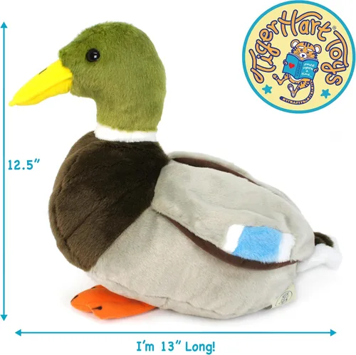 Vista 5 de TigerHart Dakota The Duck - Peluche de 13 pulgadas