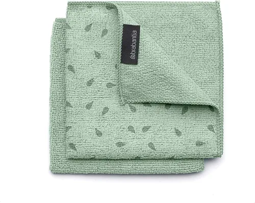 Vista 9 de Brabantia 2 paños de limpieza de microfibra (gris oscuro) trapos higiénicos absorbentes para lavar, limpiar y secar (12 x 12)