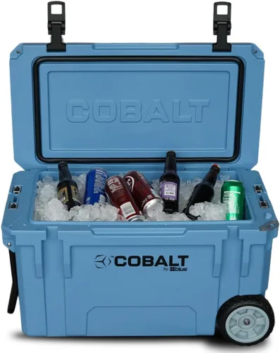 Vista 4 de Cobalt 55 Quart Roto Molded Super Ice Cooler Large Ice Chest - Long Term Ice Retention