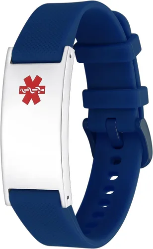 Vista 14 de LinnaLove Pulsera de alerta médica personalizada para hombres y mujeres, pulseras deportivas de acero inoxidable para identificación médica