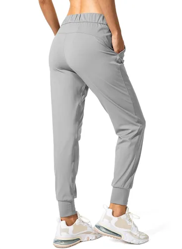 Vista 2 de SANTINY - Pantalones deportivos para mujer, con bolsillos y cordón ajustable, para correr, descansar, entrenar y trotar