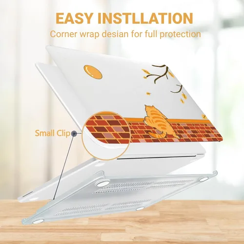 Vista 4 de Funda compatible con MacBook Air de 15 pulgadas M5 M4 M3 M2 2023 Gato de otoño
