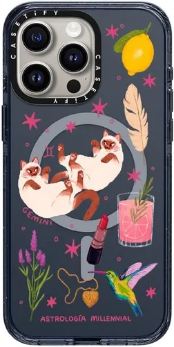 Vista 20 de CASETiFY Funda para iPhone 15 Pro Max, compatible con MagSafe Protección contra caídas de grado militar de 8.2 pies Hortensias azules Nantucket