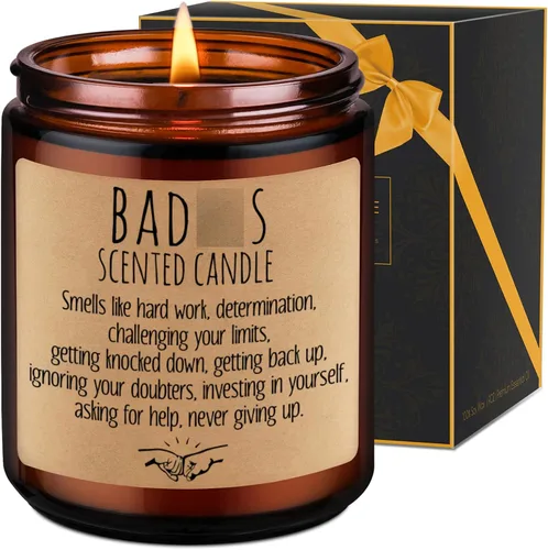 Vista 8 de LEADO Vela perfumada, regalos de felicitación, velas inspiradoras para mujeres, hombres, amigos, nuevo trabajo, promoción, regalos de sobriedad