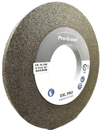 Vista 9 de EXL PRO Rueda de pulido de desbarbado convoluto – 6 x 1 pulgada x 1 pulgada 9S de carburo de silicio mediano – grado profesional – Rueda