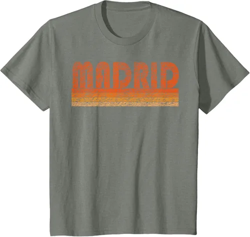 Vista 105 de clásico Retro Madrid playera, hombre 3XL, Asphalt Negro