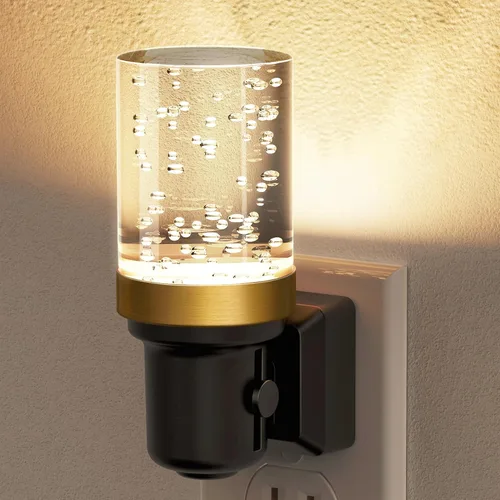 Vista 10 de JandCase Luz de Noche LED, Luces Nocturnas Regulables Enchufables en la Pared, Luz Nocturna Moderna con Sensor de Luz Automático de Encender/Apagar