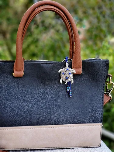 Vista 6 de LUCKBOOSTIUM Evil Eye Animal Keychain & Protection, Evil Eye Car Hanging Ornament, Rear View Mirror Accessories, Home Decor
