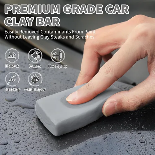 Vista 2 de Wontolf Paquete de 10 barras de arcilla para detalles automáticos, kit de barra de arcilla mágica de grado prémium con capacidad de lavado
