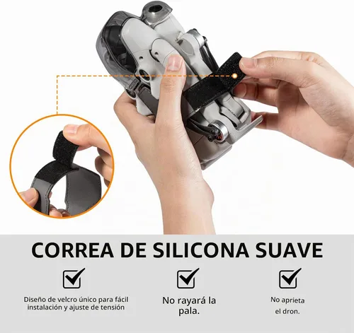 Vista 5 de STARTRC Soporte de hélice para accesorios DJI Mini 4 Pro, correa de protección de hélices para DJI Lito 1 / para SKYROVER X1/S1, protector de hélice