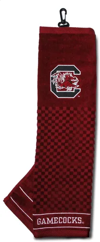 Vista 67 de Team Golf NCAA Texas A&M Aggies Toalla de golf bordada, diseño a cuadros y logotipo bordado