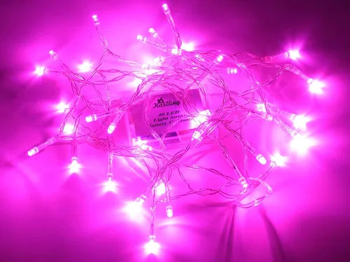 Vista 7 de Cadena Karlling de luces LED azules operadas con batería, 40 unidades, para decoración de boda, fiesta, Navidad, color azul 13ft 40 LED blue