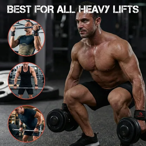 Vista 7 de Figura 8 Correa de elevación acolchada correas de levantamiento de peso muerto resistentes Correas de levantamiento de pesas Strongman Axle Bar
