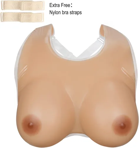 Vista 2 de Vollence Correa de silicona para pechos falsos para mastectomía crossdresser