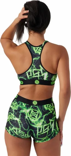 Vista 4 de PSD DC Comics - Brasier deportivo para mujer con espalda cruzada con tela de microfibra transpirable