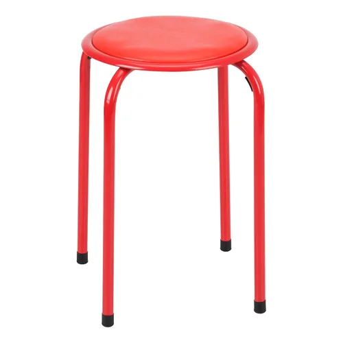Vista 6 de Fat Catalog Taburetes apilables con asientos acolchados para niños y adultos, 17 pulgadas de altura estándar, taburetes acolchados portátiles