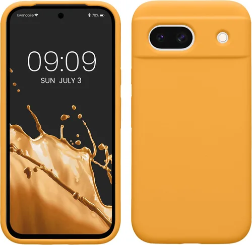 Vista 381 de kwmobile Funda Compatible con Google Pixel 6 Pro - Funda de Teléfono de Silicona TPU con Acabado Suave - Azul Caribe