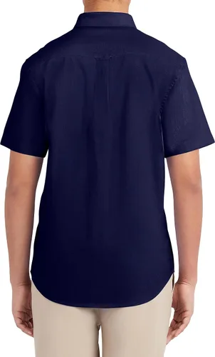 Vista 2 de Nautica Camisa Oxford de manga corta con botones para hombre joven