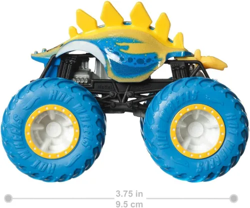 Vista 3 de Hot Wheels Monster Trucks Motosaurus (amarillo/azul)