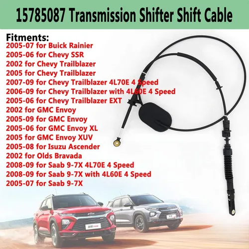 Vista 3 de LIYYOO 15785087 Cables de cambio de transmisión de repuesto automotriz, cable de palanca de control de transmisión automática, compatible con GM