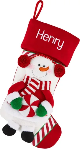 Vista 9 de Let's Make Memories - Medias navideñas personalizadas para la familia - Bordadas - De felpa 3D - Decoración navideña - 8"x18" - Familia bastón